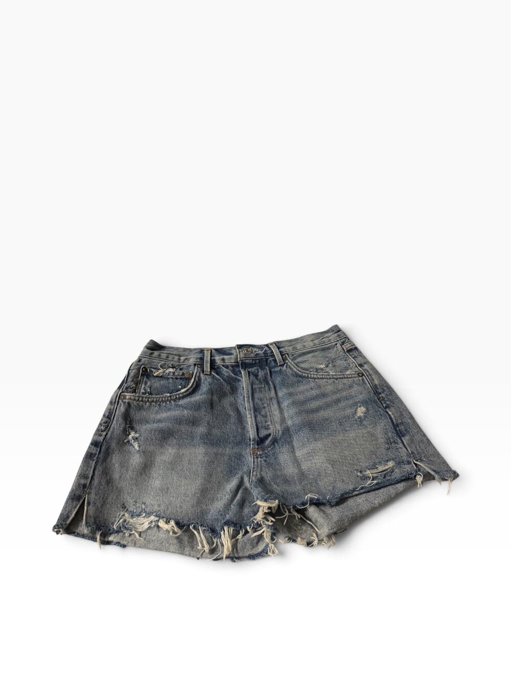 Agolde distressed denim shorts size 28 - Preloved